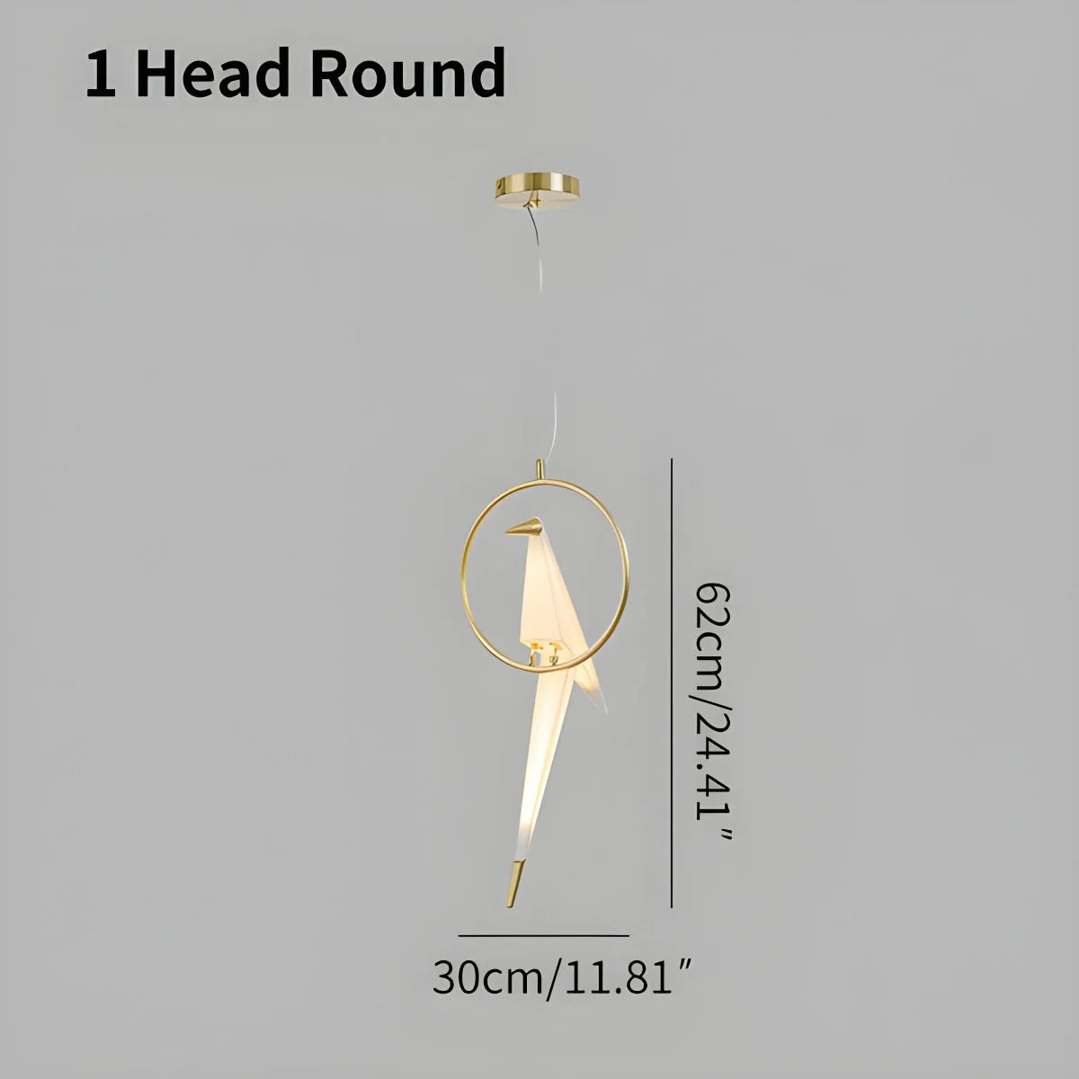 Paper Crane Bird Chandelier for Dining Room