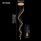 Luxury Water Drop Pendant Chandelier for Living Room