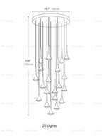 Rain Large Multi-Light Pendant Light