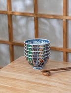 Mino Ware Imperial Floral Pattern Ceramic Bowl Set