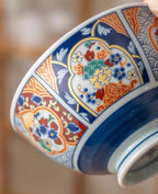 Mino Ware Imperial Floral Pattern Ceramic Bowl Set