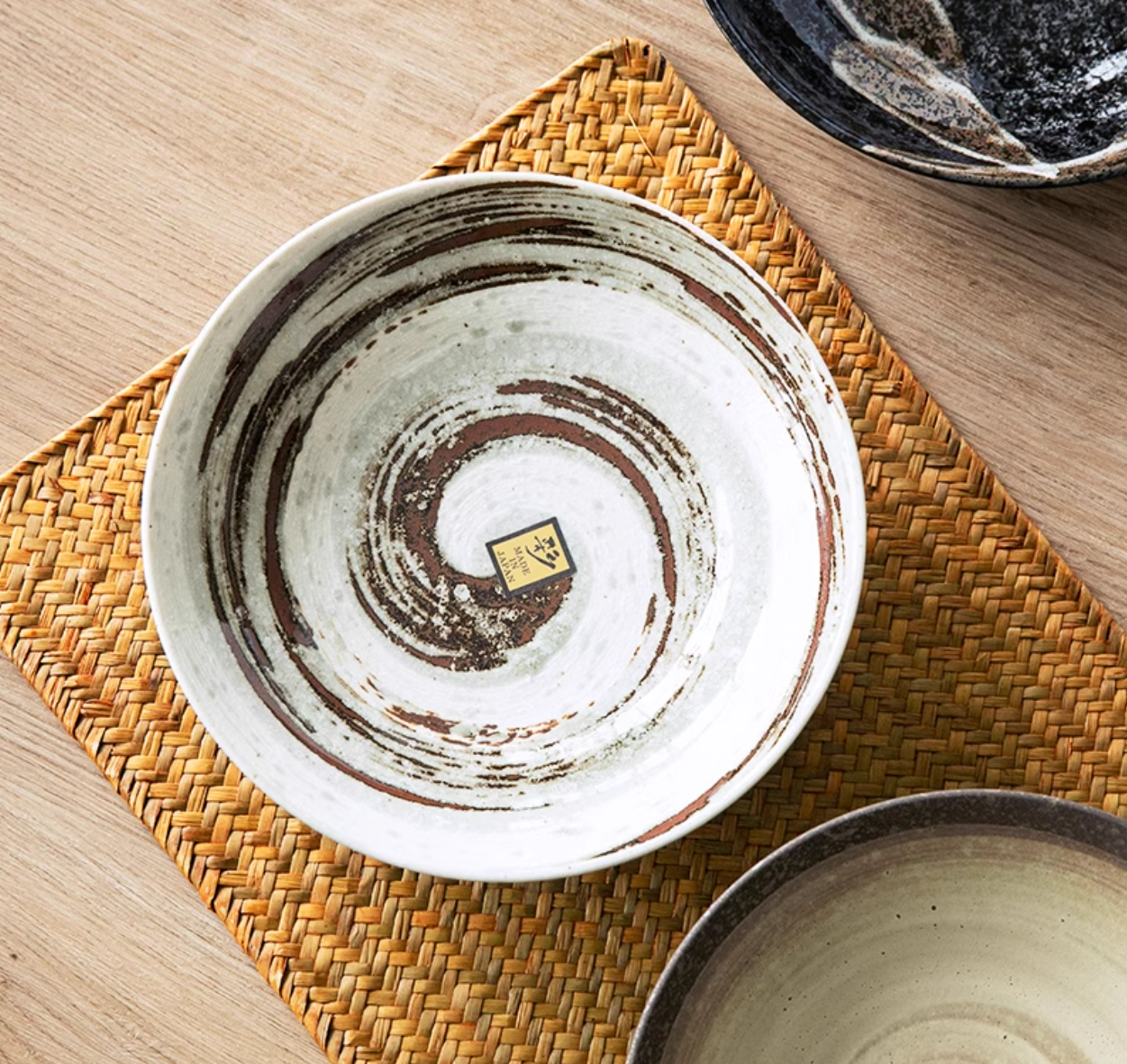 Mino Ware Rustic Vintage Ceramic Plate