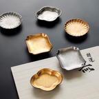 Hasami Ware Toyotsu Handcrafted Gold and Silver Decorated Dessert Plate Gift Set