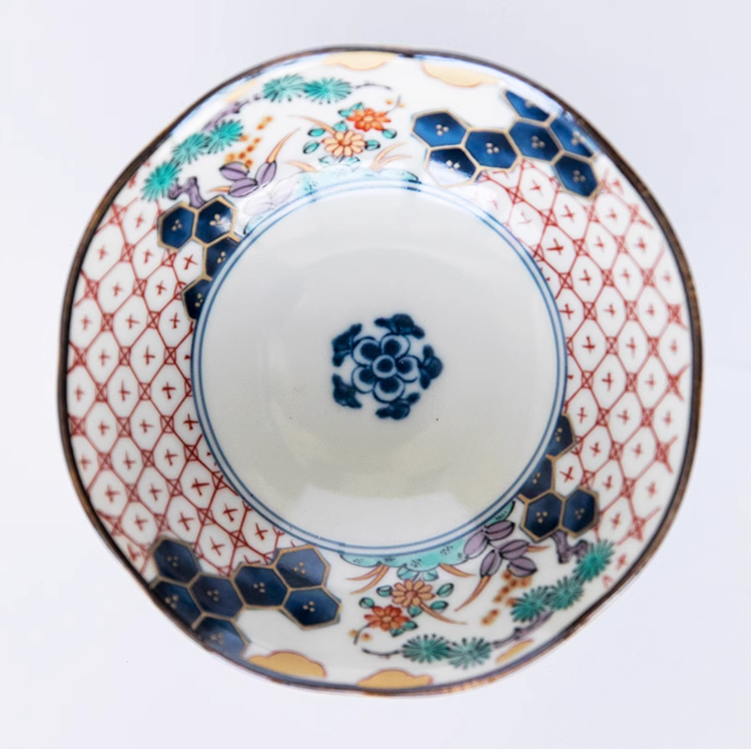 Hasami Ware Ten-Thousand-Mile Dyed Vintage Floral Ceramic Plate Gift Set