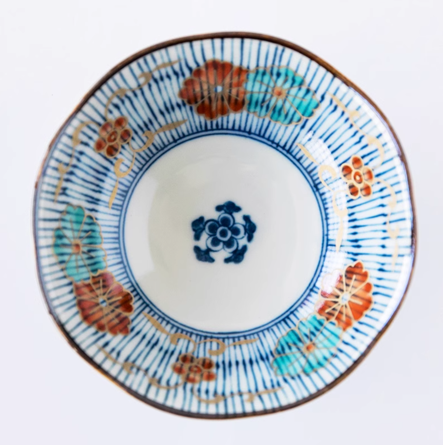Hasami Ware Ten-Thousand-Mile Dyed Vintage Floral Ceramic Plate Gift Set
