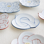 Arita Ware Hand-Painted Auspicious Knot Plate Gift Set