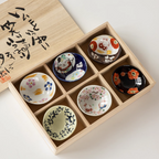 Seto Ware Yudachi Kiln Sakura Rabbit Ceramic Dipping Plate Gift Set