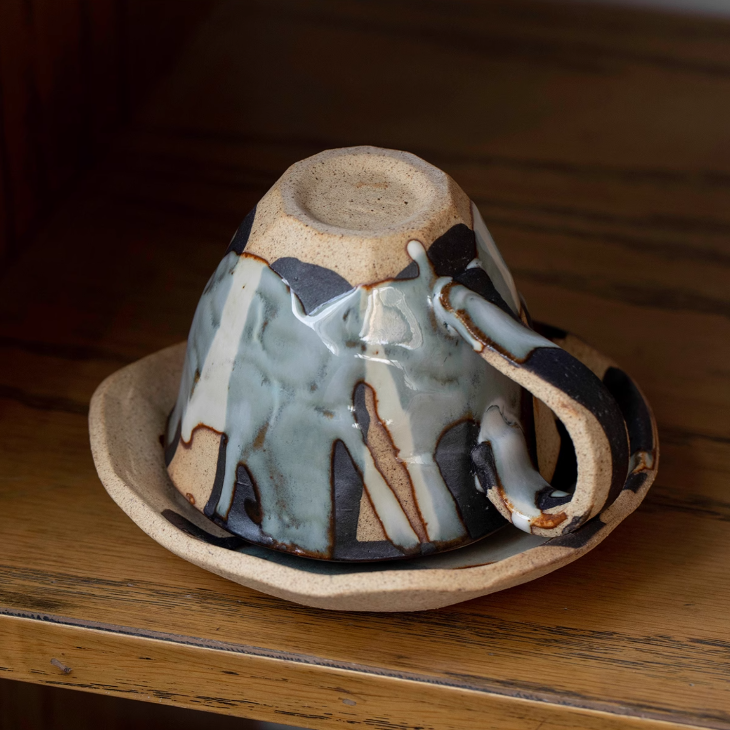 Mino Ware Rustic Hyakuso Ceramic Coffee Cup Set