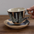 Mino Ware Rustic Hyakuso Ceramic Coffee Cup Set