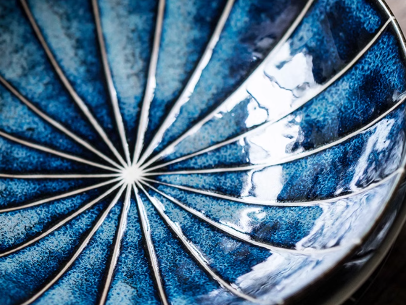 Mino Ware Underglaze Tokusa Plate