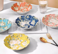 Mino Ware Hibiscus Flower Series Plate Gift Set