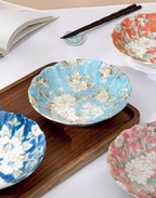 Mino Ware Hibiscus Flower Series Plate Gift Set
