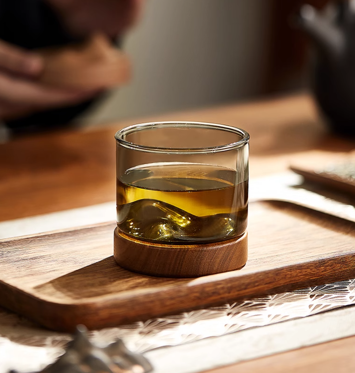 Mokushou Mountain Range Glass Tea Cup