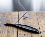 Nambu Tekki Cast Iron Incense Holder – Rock & Leaf Design
