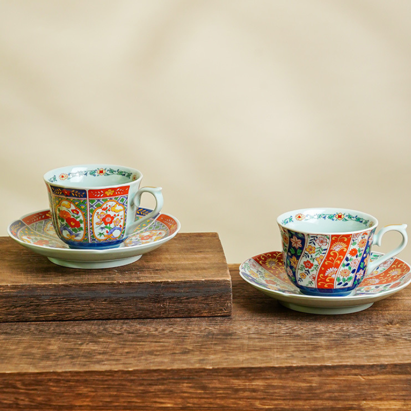 Mino Ware Ko-Imari Coffee Cup Gift Set
