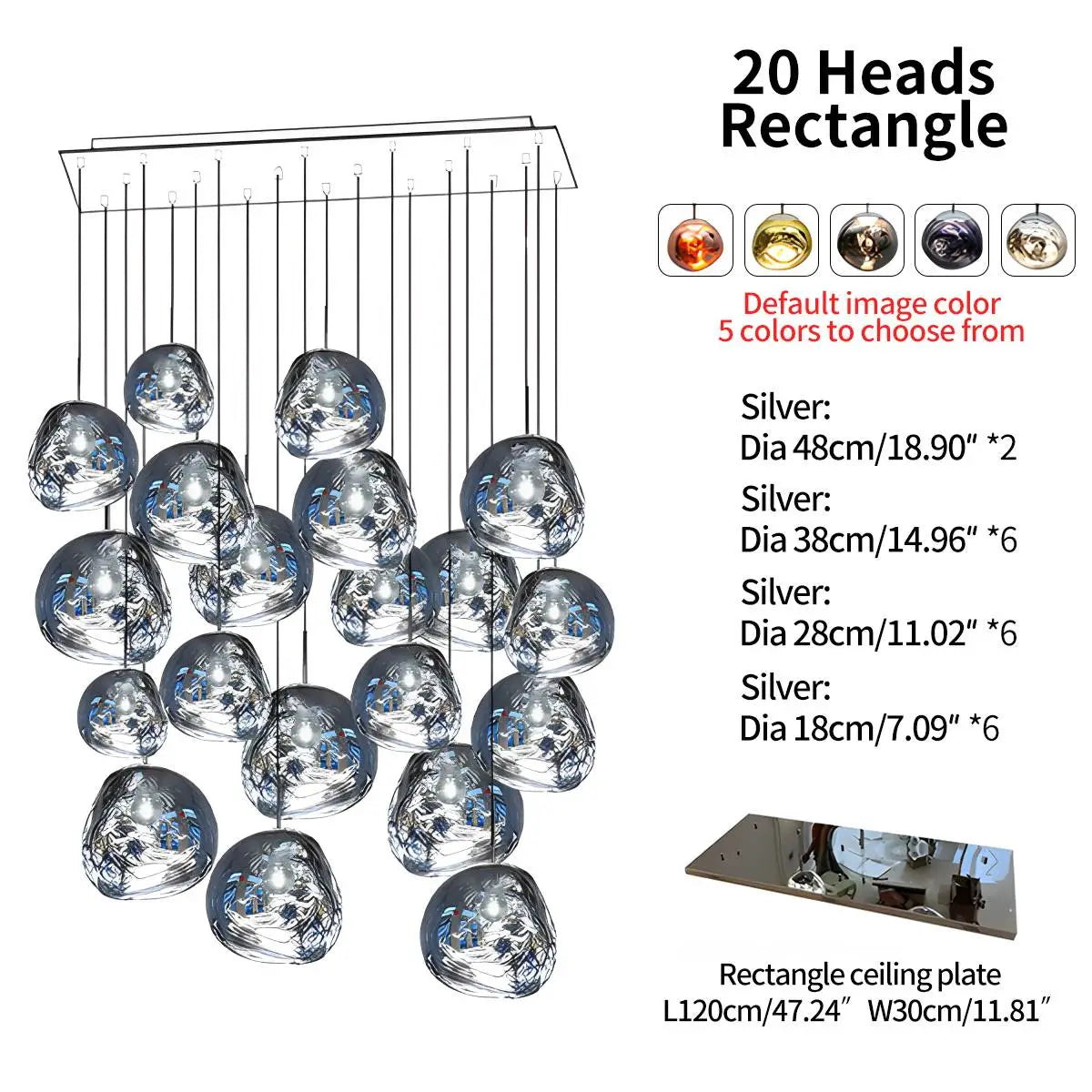 Large Lava Chandelier Customization