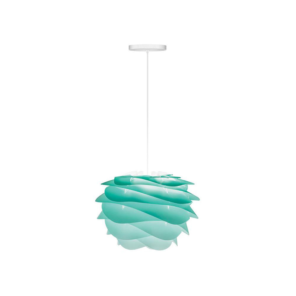 Turquoise / White Hardwired with Canopy / Small: 12.6 in diameter Carmina Pendant Light OPEN BOX