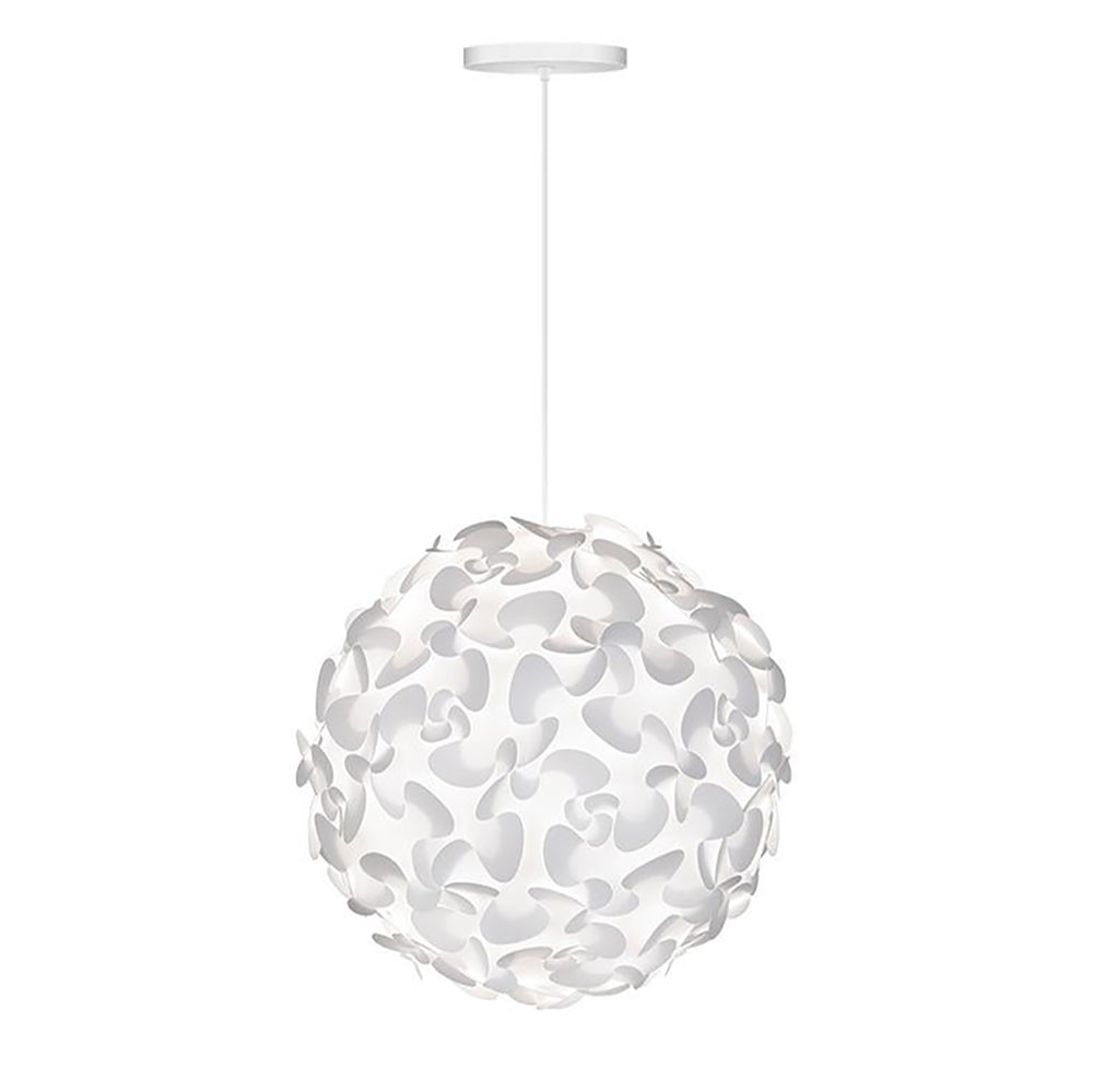 White Hardwired with Canopy / Small: 17.7 in diameter Lora Pendant Light OPEN BOX