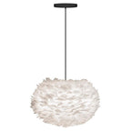 White / Black / Hardwired with Canopy / Medium: 17.7 in width Eos Pendant Light OPEN BOX