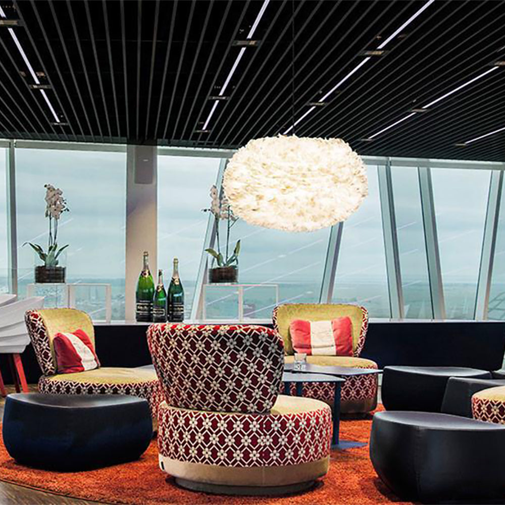 White / Black / Hardwired with Canopy / Medium: 17.7 in width Eos Pendant Light OPEN BOX