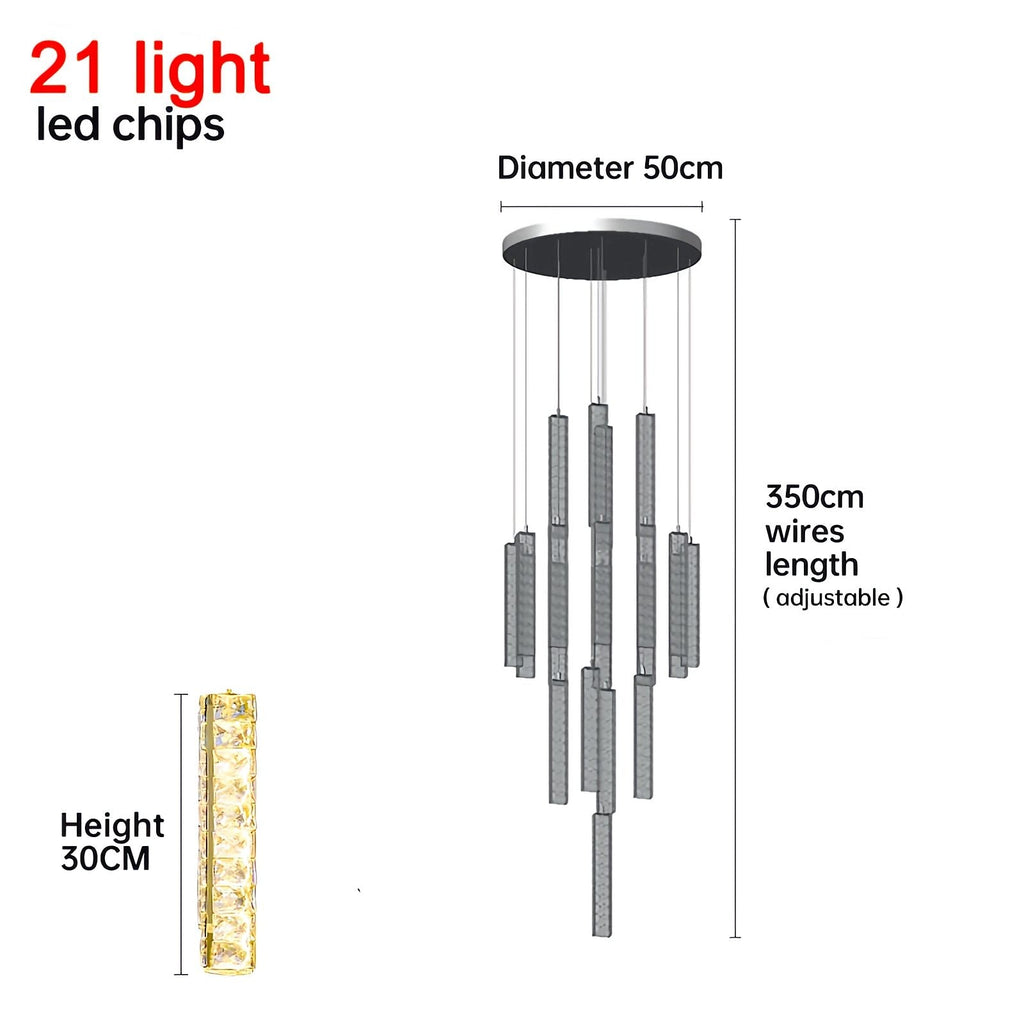 Nordic Crystal LED Chandelier