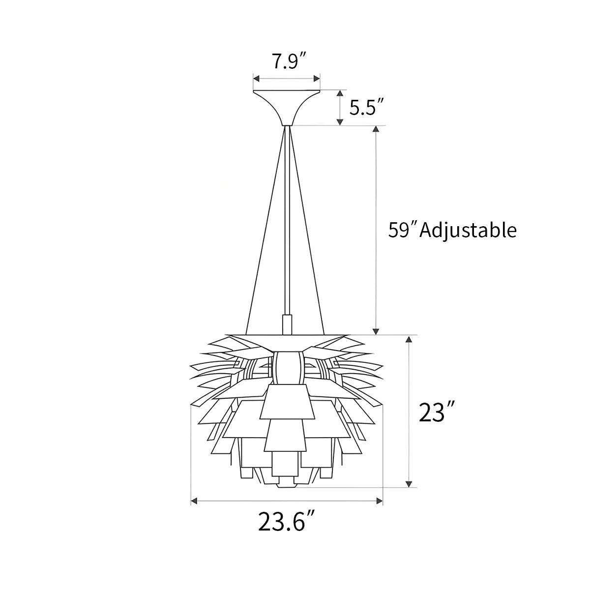 Modern Art Deco Layered Pendant Lamp