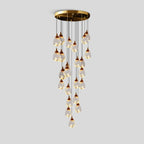 Rock Crystal Rain Chandelier for Living Room