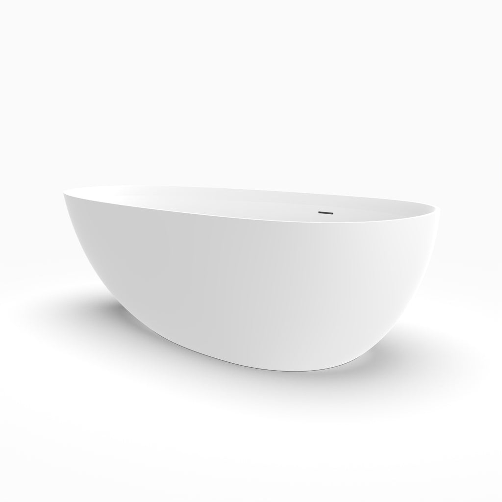 71 inch artificial stone solid surface freestanding bathroom bathtub