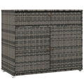 Outdoor Towel Rack & Pool Storage Cabinet Gray - Wicker Accessory Organizer