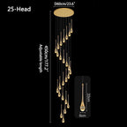 Luxury Water Drop Pendant Chandelier for Living Room