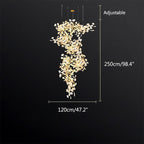 Large Ginkgo Leaf Chandelier