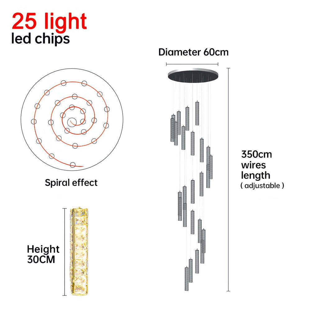 Nordic Crystal LED Chandelier