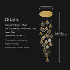 Bubble Crystal Staircase Pendant Light