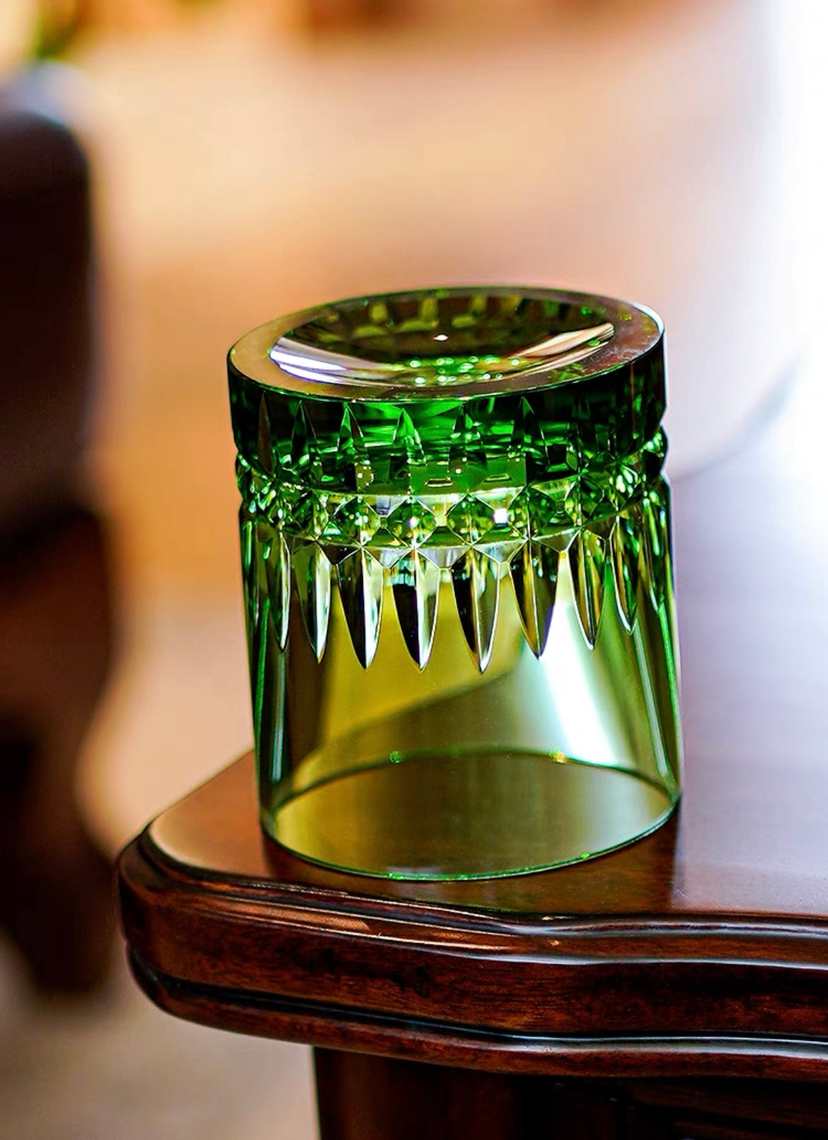 Edo Kiriko Hand-Cut Spearhead Glass