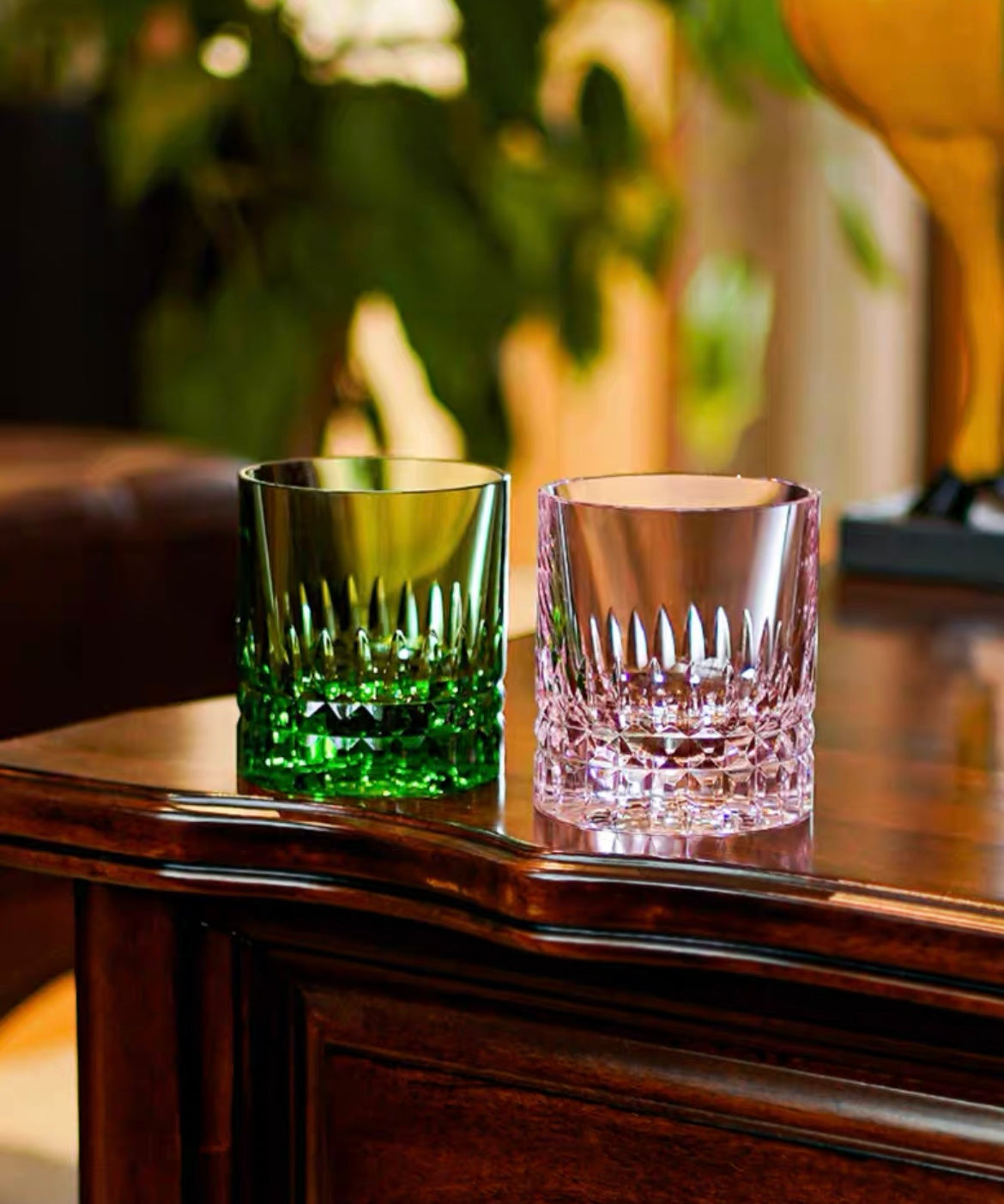 Edo Kiriko Hand-Cut Spearhead Glass