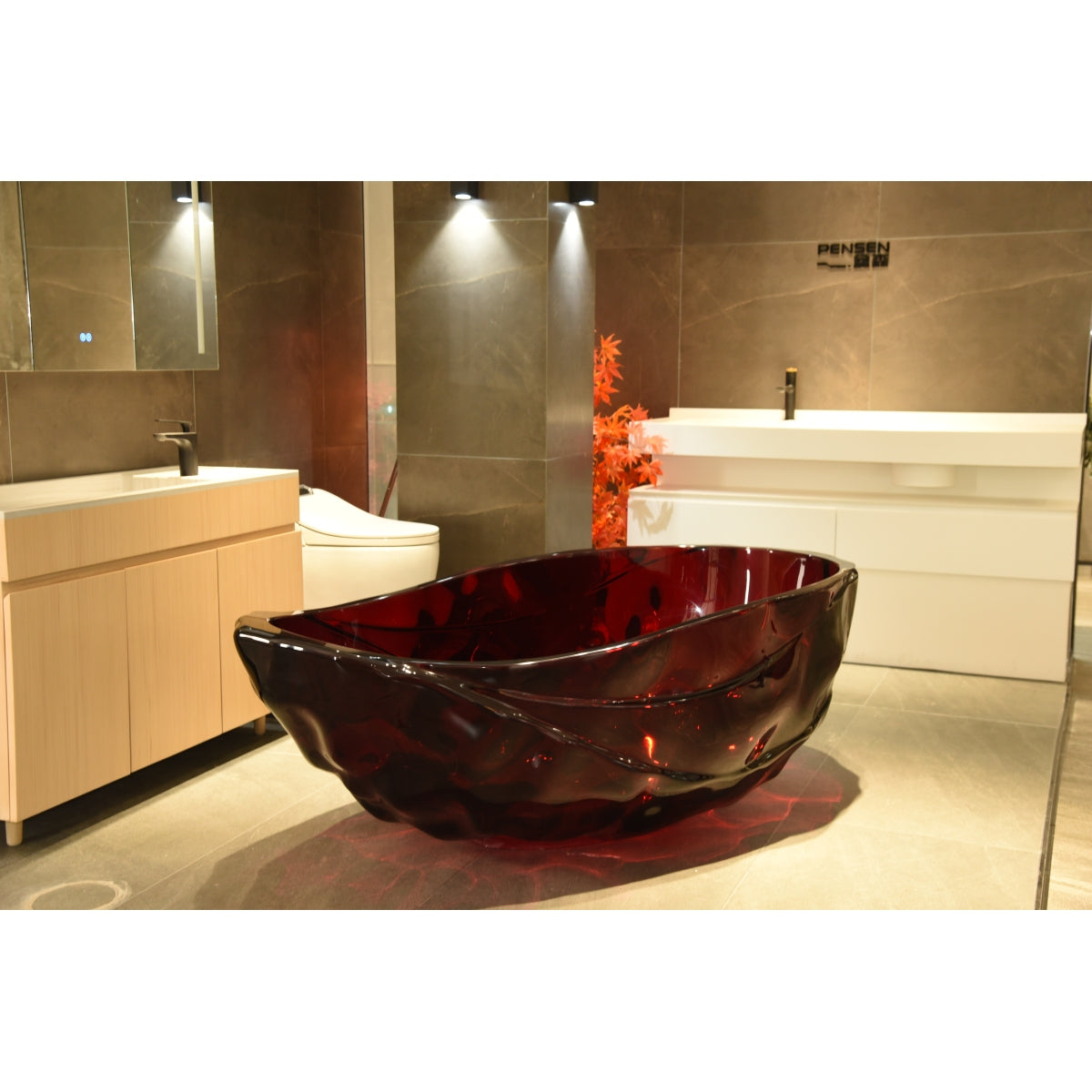 67 inch Freestanding Solid Surface Soaking Bathtub 25S52-17PS