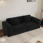 modular sofa can be converted into an oversized sofa bed Free conversion sofa set flexible configuration, soft corduroy cloud velvet fabric two person