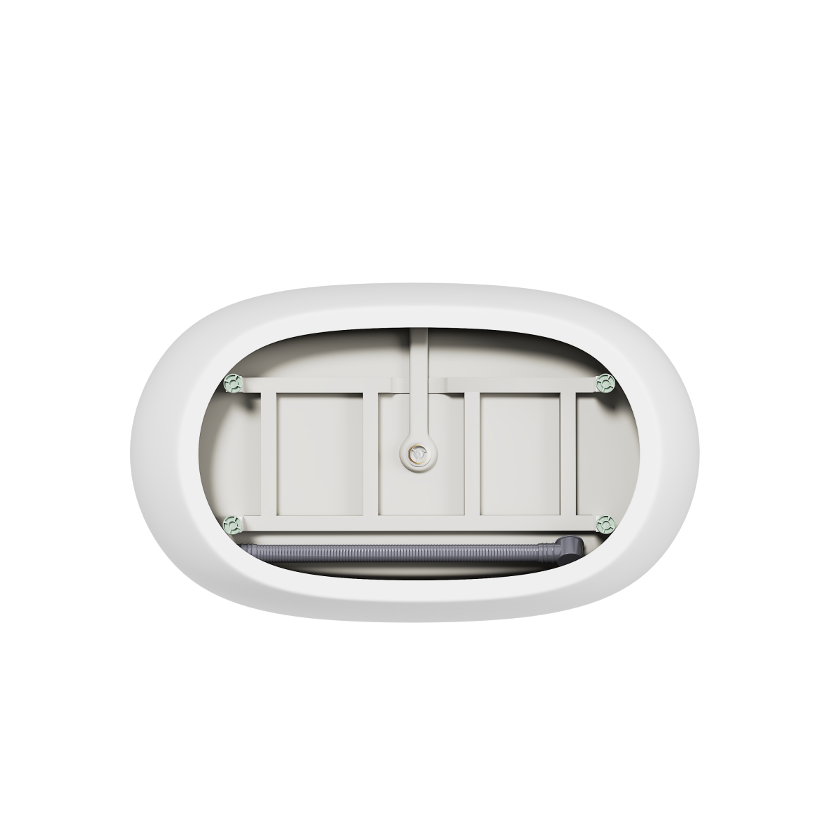 47-inch Sleek Oval Acrylic Tub