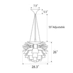 Modern Art Deco Layered Pendant Lamp