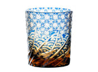 Edo Kiriko Hand-Carved Wave Pattern Whiskey Glass