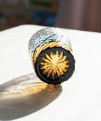 Edo Kiriko Hand-Carved Wave Pattern Whiskey Glass