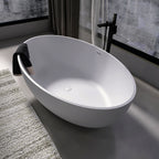 47" Freestanding Tub with Built-in Seat, White Acrylic, CUPC