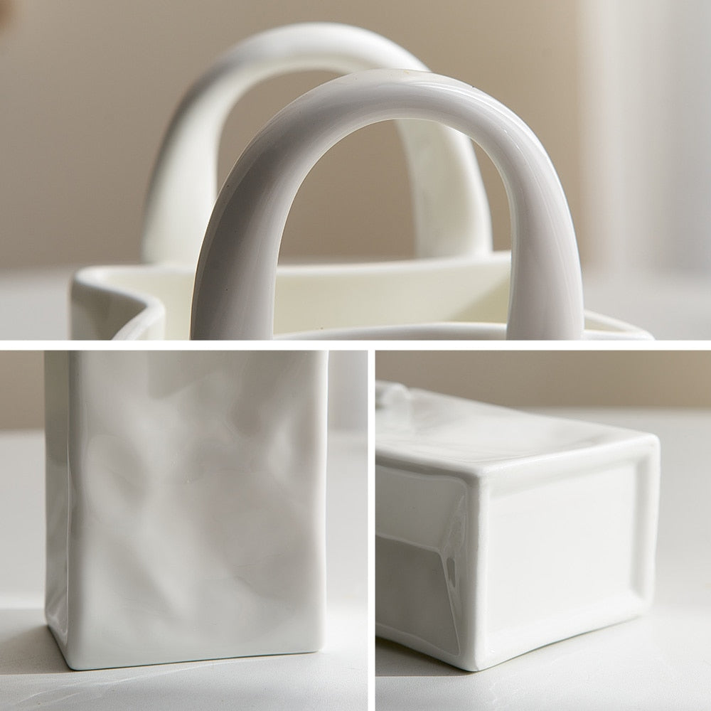 Ceramic Bag Shaped Vase