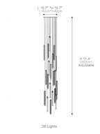 Crystal Tube Chandelier