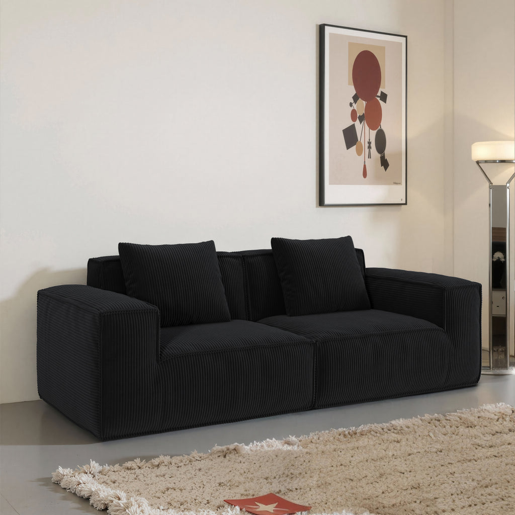modular sofa can be converted into an oversized sofa bed Free conversion sofa set flexible configuration, soft corduroy cloud velvet fabric two person