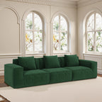 118-inch modular sofa can be converted into an oversized sofa bed Free conversion sofa set flexible configuration, soft corduroy cloud velvet fabric