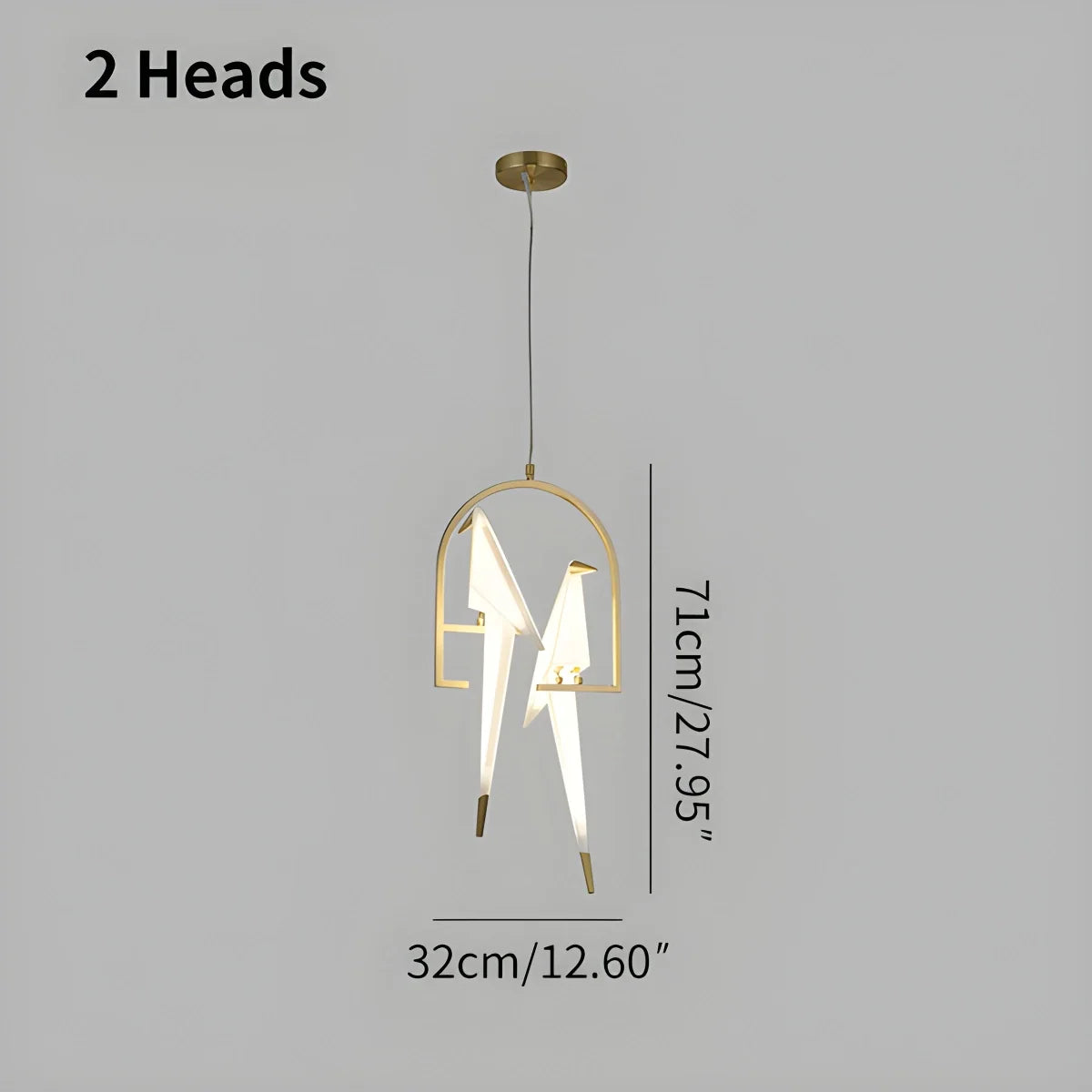 Paper Crane Bird Chandelier for Dining Room