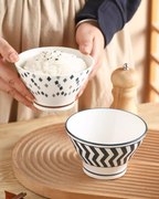 Yashin Underglaze Vintage Cone-Shaped Bowl Set