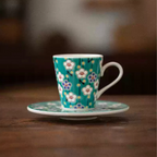 Kutani Ware Imperial Floral Coffee Cup