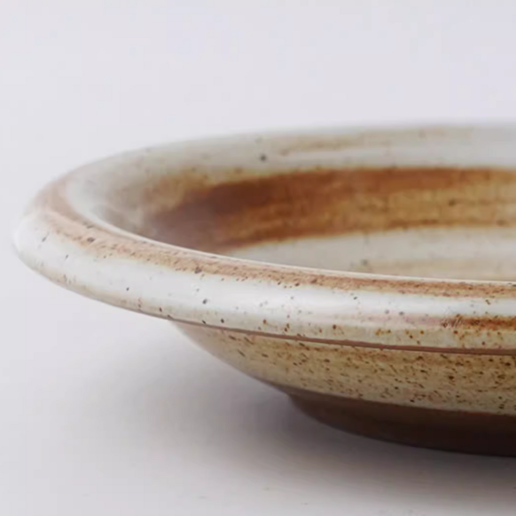 ALANIZ JIN Series Wood-Fired Gloss Rimmed Vintage Plate